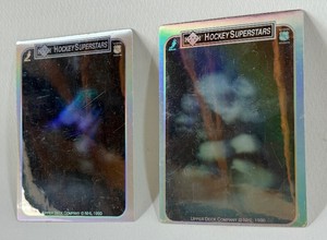 Wayne Gretzky 2 Holo 1990 Upper Deck Hockey Superstars Cards