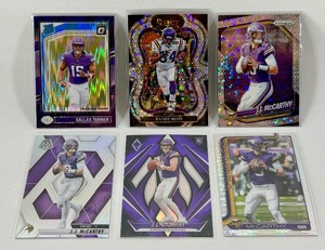 Minnesota Vikings 6 Card Lot - (4) McCarthy, Moss, Turner - RCs, Prizm, and More - Football