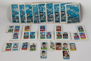 Vintage Football and Baseball Booklets, 4 in 1s and Stamps w BIG Stars - Unitas, Sayers, Namath, Taylor, and More