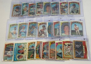 1972 Topps Baseball Set Break Lot #1 - 25 Unique Cards Numberd Between #42-129 - Vintage Cards