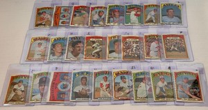 1972 Topps Baseball Set Break Lot #2 - 25 Unique Cards Numberd Between #133-214 - Vintage Cards