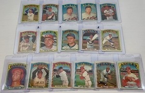 1972 Topps Baseball Set Break Lot #11 - 15 Unique Cards Numberd Between #603-631 - Vintage Cards