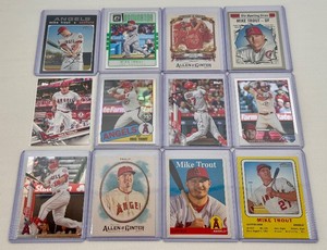Mike Trout 12 Card Insert, Heritage, Chrome, and More Baseball Lot