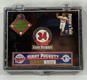 Kirby Puckett Limited Edition 5,000 Baseball Hall of Fam Induction Pin Set - Minnesota Twins - #1