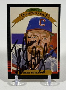 Bert Blyleven Auto 1985 Donruss Diamond Kings #4 Vintage Baseball Card