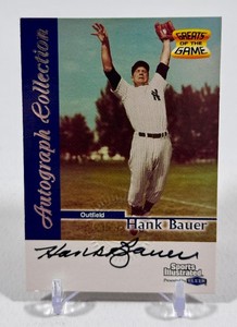 Hank Bauer Auto 1999 Fleer Greats of the Game Sports Illustrated Autograph Collection Baseball