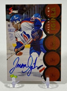Jerome Iginla Auto RC 1995 5 Sport Autograph Edition Hockey Card