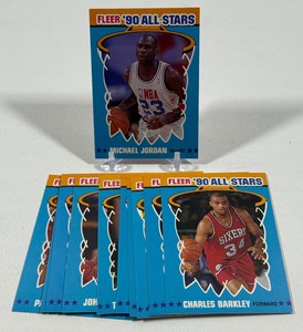 1990 Fleer All-Stars Baskerball 12 Card Set w Michael Jordan