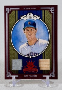 Alan Trammell Dual Relic 200 2005 Donruss Diamond Kings Crowning Moment #428 Numbered 157200 Hersey and Bat Baseball Card
