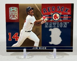 Jim Rice Worn Relic 2005 Donruss Greates #RSN-7 Baseball Card
