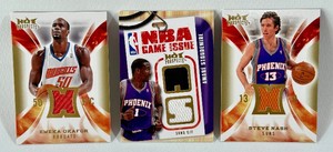 3 Star Basketball Relics - Steve Nash, Amare Staudamire Dual 149, Emeka Okafor - 2008-09 Fleer Hot Prospects