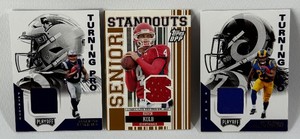 3 NFL Football Relics - Harris, Henderson, Kolb