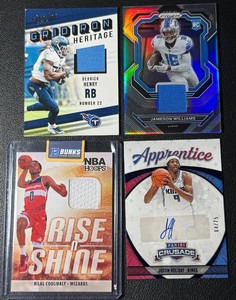 4-Card FootballBasketball RelicAuto Lot