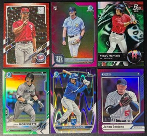 6-Card Baseball Numbered Card Lot