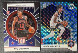 Jaden McDaniels & Ayo Dosunmu 2-Card Rookie Basketball Card Lot