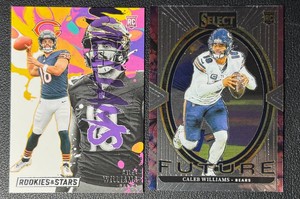 Caleb Williams 2-Card Chicago Bears Rookie Football Card Lot