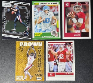 5-Card NFL Superster Rookie Football Card Lot