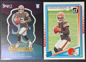 Shedeur Sanders 2-Card Cleveland Browns Rookie Football Card Lot