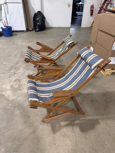 Folding Wooden Deck Chairs (2)