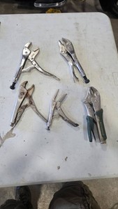 Lot of 5 Locking Pliers