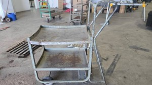 Industrial Metal Cart with Ladder