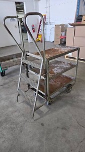 Industrial Utility Cart with Ladder