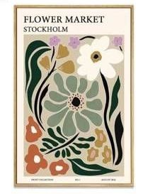 Flower Market Framed Wall Art 32 x 24 $56.99 Retail - Brand New