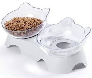 Elevated Cat Food & Water Bowl Set Small - Brand New