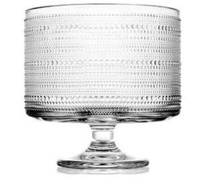 Glass Trifle Bowl with Pedestal $35.99 Retail - Brand New
