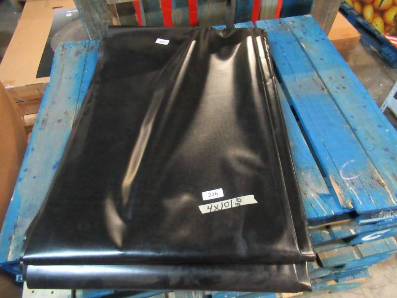 NEW Vinyl Tarp Remnant - 4 x 101 Black  Black Vinyl tarp - 20 oz. Heavyweight Duty