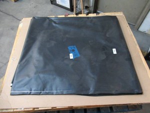 NEW Vinyl Tarp Remnant - 10 x 25 Black  White Vinyl tarp - 13 oz. Midweight Duty