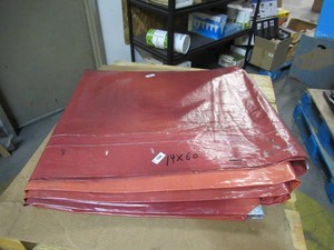 14 x 60 9 oz. Black Vinyl Tarp w Advertisement  Reused Billboard  9 mil Lightweight Duty - A Grade