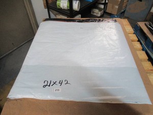 21 x 42 9 oz. Black Vinyl Tarp w Advertisement  Reused Billboard  9 mil Lightweight Duty - A Grade