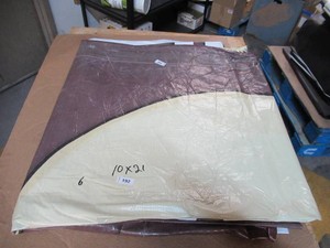 10 x 21 9 oz. Black Vinyl Tarp w Advertisement  Reused Billboard  9 mil Lightweight Duty - A Grade