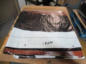 18 x 40 9 oz. Black Vinyl Tarp w Advertisement  Reused Billboard  9 mil Lightweight Duty - A Grade