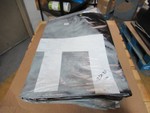 23′ x 25′ 9 oz. Black Vinyl Tarp w/ Advertisement – Reused Billboard – 9 mil Lightweight Duty - A Grade