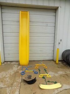 9 Plastic Yellow Slide  Swings