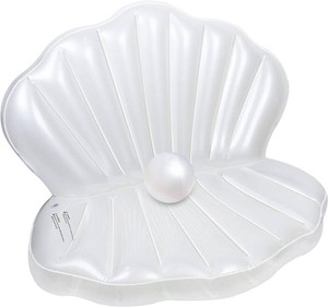 Zcaukya Inflatable Seashell Pool Float, Giant Clam Air-Filled Toys with Pearl Ball for Kids Birthday Party Swimming Pool Summer Beach Party Mermaid Ocean Theme Party Decor