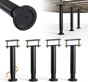 Under Bed Metal Support Legs, Adjustable Height Bed Frame Support Leg, Bed Slat Support Leg for Heavy DutyWoodenKingQueen Bed Frame (7-12.6 (4pcs))