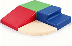 Sumbababy Soft Climbing Blocks for Toddlers Waterproof PU Leather Play Set - 4 PCS Indoor Climber Toys for Kids - Outdoor Playground Equipment - Ideal Gift for Daycare & Preschool