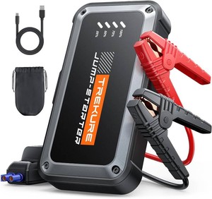 TREKURE Portable Car Battery Jump Starter 4000A 16800mAh Jump Box, Car Battery Jumper Starter Portable Jumper Cables for car(8.0L Gas6.5L Diesel), Fast Charge, Lights, Compact