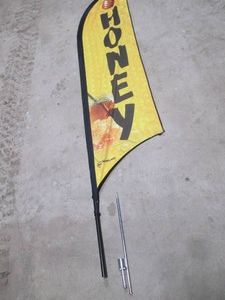 8ft HONEY Advertisement Flags wit...