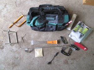 Soft sided tool bag containing Swar...