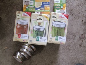 Lot of canning lids...