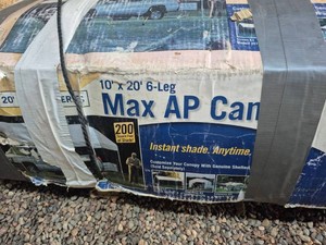 10 x 20 Max AP Canopy great for storage, in good shape, no holes and all parts included