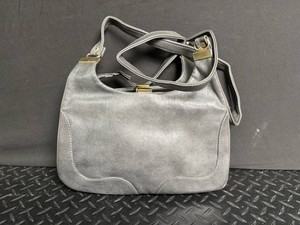 Gray Frame Clasp Shoulder Bag