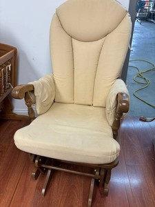 Upholstered Wood Rocking Recliner Chair