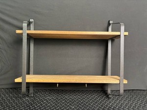 Wood and Metal Wall Shelf 28 X 8 X 18 in