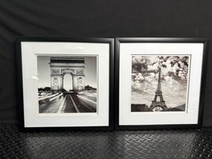 Framed Paris Prints Black & White Set of 2