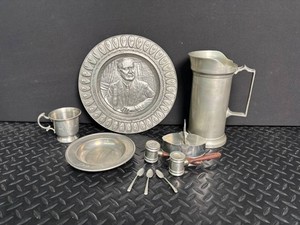 Pewter Tableware Mixed Lot (Lot of 8)